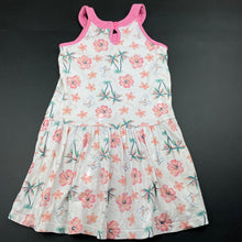 Load image into Gallery viewer, Girls Target, floral cotton casual summer dress, GUC, size 5, L: 57cm
