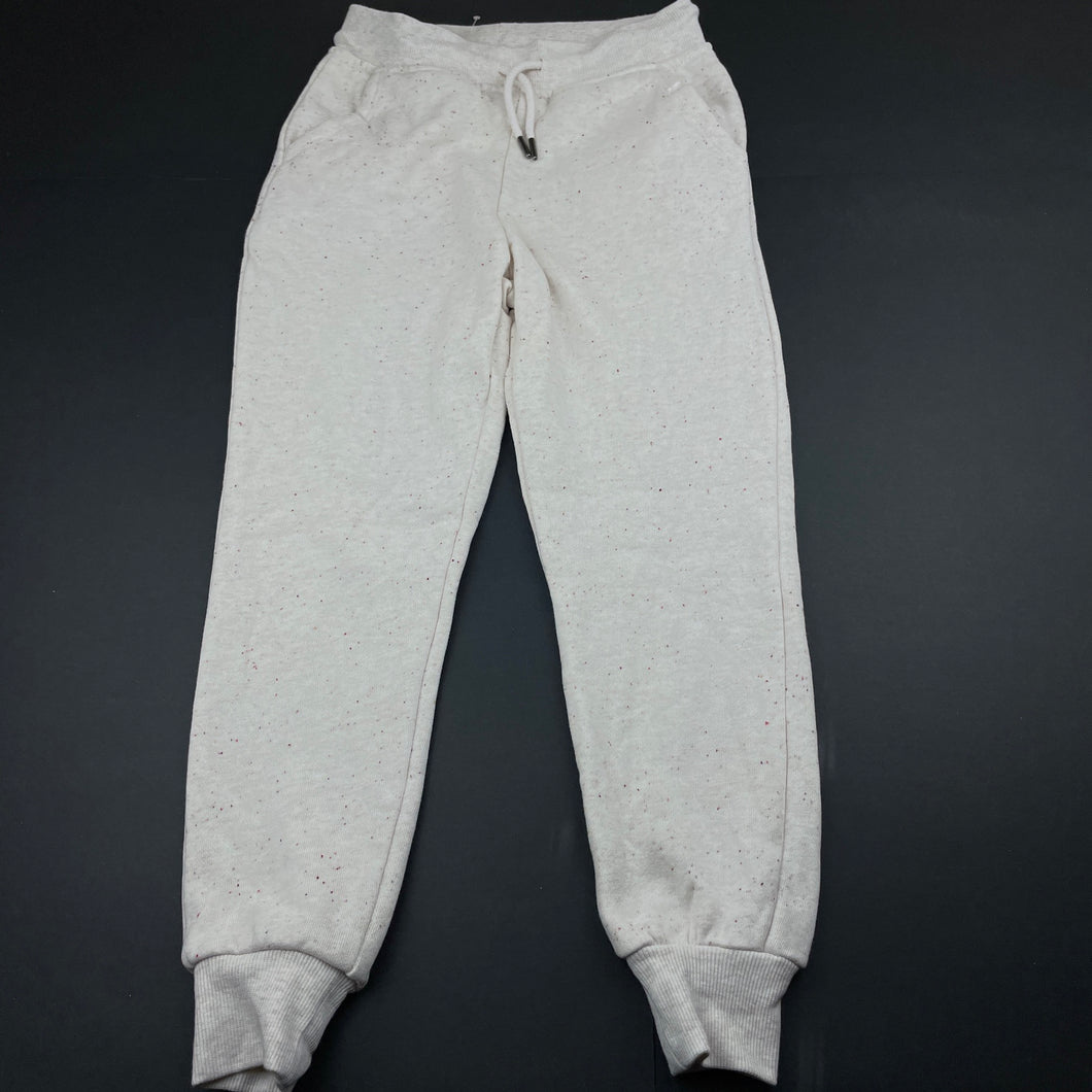 Girls Anko, fleece lined track / sweat pants, elasticated, Inside leg: 49cm, EUC, size 7,  