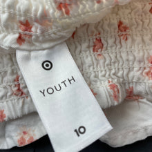 Load image into Gallery viewer, Girls Target, cotton lined linen blend skirt, elasticated, L: 34cm, GUC, size 10,  