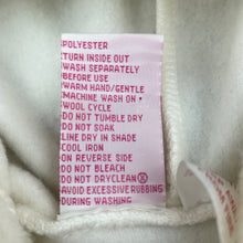 Load image into Gallery viewer, Girls Kids Stuff, cream fleece hooded poncho jacket, marks on back, FUC, size 0-2,  