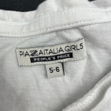 Load image into Gallery viewer, Girls PIAZA ITALIA GIRLS, cotton t-shirt / top, FUC, size 5-6,  