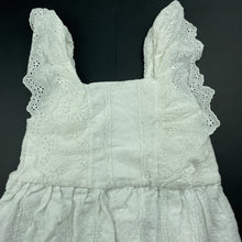 Load image into Gallery viewer, Girls Zara, broderie ruffle dress, GUC, size 9, L: 68cm