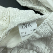 Load image into Gallery viewer, Girls Zara, broderie ruffle dress, GUC, size 9, L: 68cm