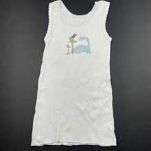 Load image into Gallery viewer, Boys Big Softies, white cotton singlet top, dinosaur, GUC, size 1,  