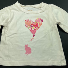 Load image into Gallery viewer, Girls Osh Kosh, cream cotton long sleeve top, FUC, size 6 months,  