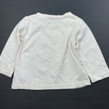 Load image into Gallery viewer, Girls Osh Kosh, cream cotton long sleeve top, FUC, size 6 months,  