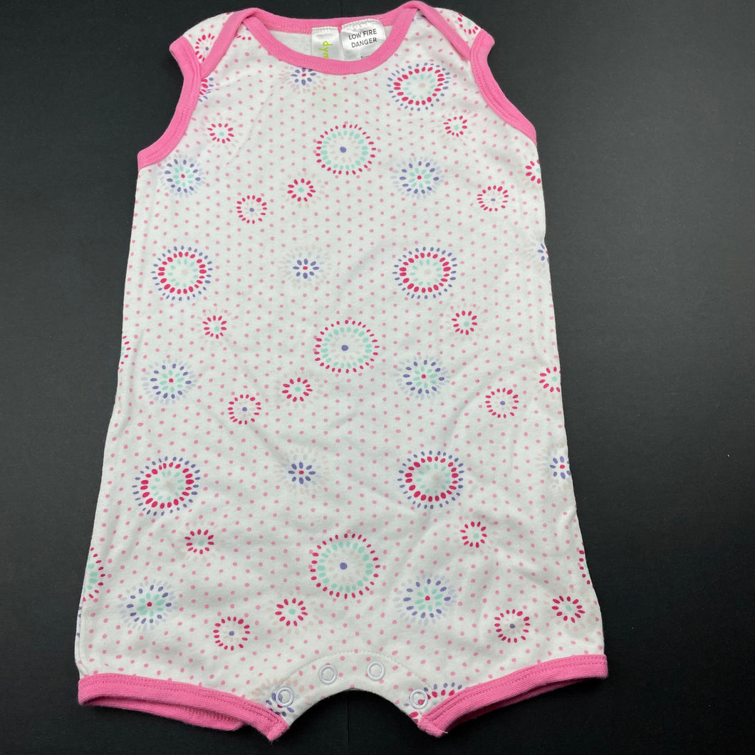 Girls Dymples, soft cotton romper, EUC, size 1,  