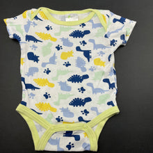 Load image into Gallery viewer, unisex Baby Gear, lightweight cotton bodysuit / romper, dinosaurs, EUC, size 00,  
