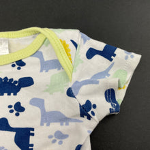 Load image into Gallery viewer, unisex Baby Gear, lightweight cotton bodysuit / romper, dinosaurs, EUC, size 00,  