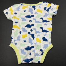 Load image into Gallery viewer, unisex Baby Gear, lightweight cotton bodysuit / romper, dinosaurs, EUC, size 00,  