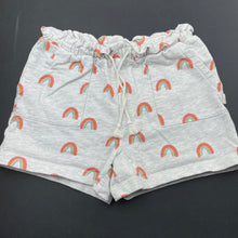 Load image into Gallery viewer, Girls Target, cotton casual shorts, elasticated, rainbows, EUC, size 7,  