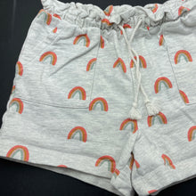 Load image into Gallery viewer, Girls Target, cotton casual shorts, elasticated, rainbows, EUC, size 7,  