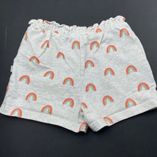 Load image into Gallery viewer, Girls Target, cotton casual shorts, elasticated, rainbows, EUC, size 7,  