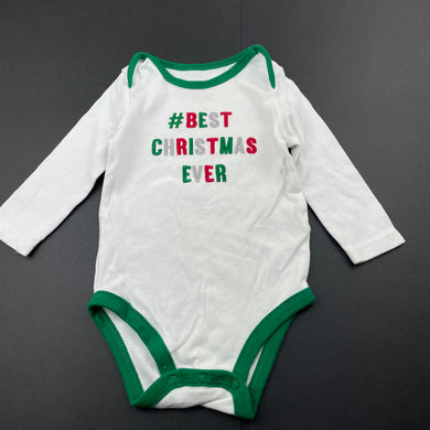 unisex Carters, cotton Christmas bodysuit / romper, FUC, size 00,  