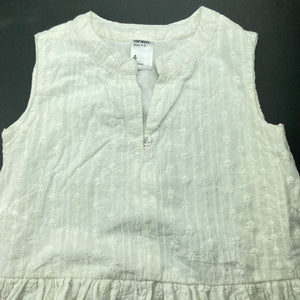 Girls Anko, lined embroidered cotton dress, FUC, size 4, L: 52cm