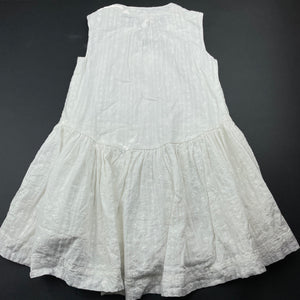 Girls Anko, lined embroidered cotton dress, FUC, size 4, L: 52cm