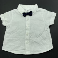 Load image into Gallery viewer, Boys Target, cotton short sleeve shirt, bowtie, EUC, size 000,  