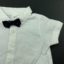 Load image into Gallery viewer, Boys Target, cotton short sleeve shirt, bowtie, EUC, size 000,  