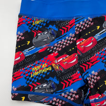 Load image into Gallery viewer, Boys Disney, Cars, swim shorts, elasticated, FUC, size 4,  