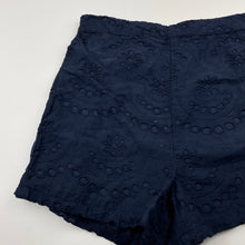 Load image into Gallery viewer, Girls Anko, navy lined cotton shorts, elasticated, EUC, size 10,  