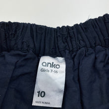 Load image into Gallery viewer, Girls Anko, navy lined cotton shorts, elasticated, EUC, size 10,  