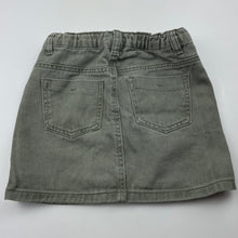 Load image into Gallery viewer, Girls H&amp;T, khaki denim skirt, adjustable, L: 29cm, GUC, size 7,  