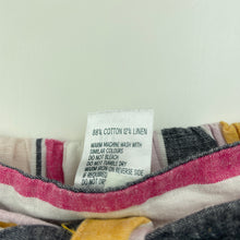 Load image into Gallery viewer, Girls Anko, striped cotton/linen shorts, elasticated, GUC, size 10,  