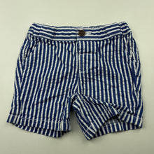 Load image into Gallery viewer, Boys Target, striped cotton / linen shorts, adjustable, GUC, size 0,  