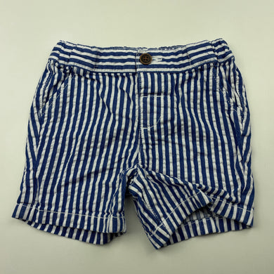Boys Target, striped cotton / linen shorts, adjustable, GUC, size 0,  