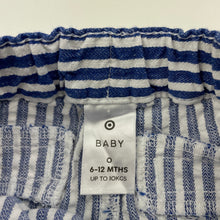 Load image into Gallery viewer, Boys Target, striped cotton / linen shorts, adjustable, GUC, size 0,  