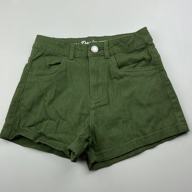 Girls 1964 Denim Co, khaki stretch cotton shorts, W: 27cm across, EUC, size 8,  