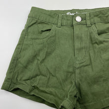 Load image into Gallery viewer, Girls 1964 Denim Co, khaki stretch cotton shorts, W: 27cm across, EUC, size 8,  
