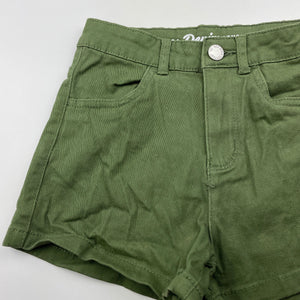 Girls 1964 Denim Co, khaki stretch cotton shorts, W: 27cm across, EUC, size 8,  