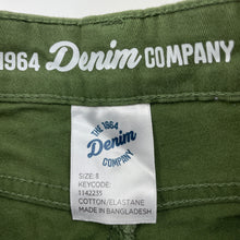 Load image into Gallery viewer, Girls 1964 Denim Co, khaki stretch cotton shorts, W: 27cm across, EUC, size 8,  
