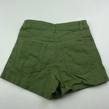 Load image into Gallery viewer, Girls 1964 Denim Co, khaki stretch cotton shorts, W: 27cm across, EUC, size 8,  