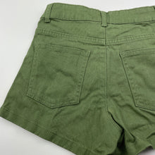 Load image into Gallery viewer, Girls 1964 Denim Co, khaki stretch cotton shorts, W: 27cm across, EUC, size 8,  