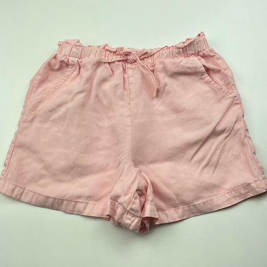 Girls Seed, pink lyocell shorts, elasticated, EUC, size 8,  