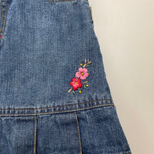 Load image into Gallery viewer, Girls Osh Kosh, embrodiered denim skirt, adjustable, L: 33cm, GUC, size 8,  