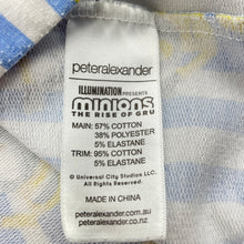 Load image into Gallery viewer, Boys Peter Alexander, Minions long sleeve pyjama top, wash fade &amp; marks, FUC, size 6,  