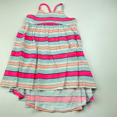 Girls Cotton On, striped casual cotton dress, FUC, size 1, L: 44cm at front