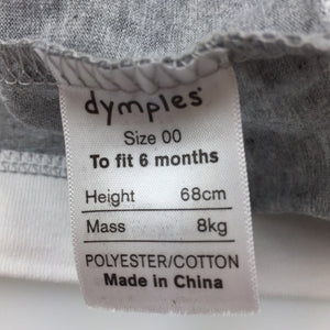 Boys Dymples, grey soft feel t-shirt / tee, combi van, NEW, size 00