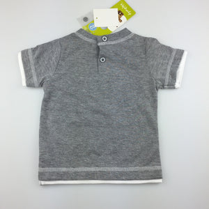 Boys Dymples, grey soft feel t-shirt / tee, combi van, NEW, size 00