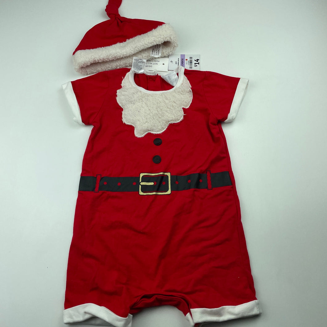 unisex Baby Berry, Christmas novelty romper & hat, NEW, size 0,  