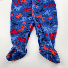 Load image into Gallery viewer, Boys Carters, soft velour coverall / romper, dragons, GUC, size 3 months,  