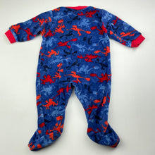 Load image into Gallery viewer, Boys Carters, soft velour coverall / romper, dragons, GUC, size 3 months,  