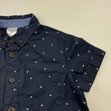 Load image into Gallery viewer, Boys Target, navy cotton short sleeve shirt, GUC, size 1,  