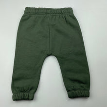 Load image into Gallery viewer, unisex Baby Berry, khaki fleece lined track pants, elasticated, EUC, size 0,  