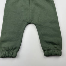 Load image into Gallery viewer, unisex Baby Berry, khaki fleece lined track pants, elasticated, EUC, size 0,  