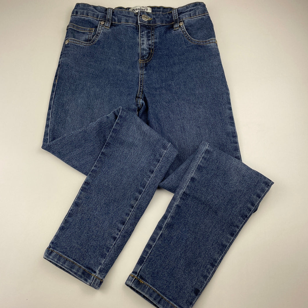 Girls Breakers, lightweight stretchy denim jeans, adjustable, Inside leg: 63cm, GUC, size 10,  