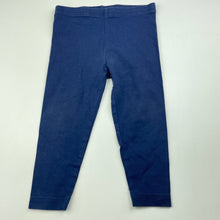 Load image into Gallery viewer, Girls H&amp;T, navy stretchy leggings, Inside leg: 27cm, GUC, size 2,  